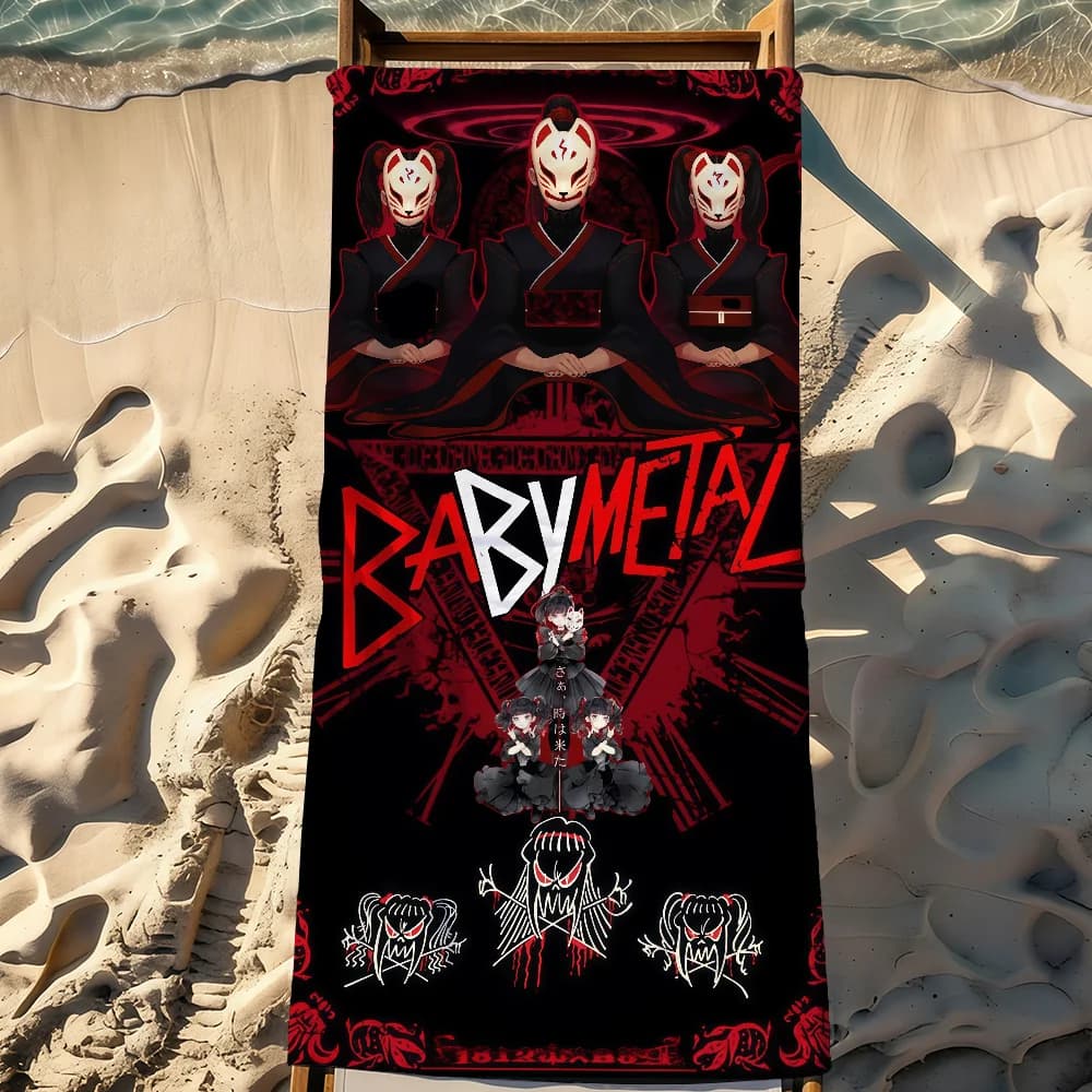 Asciugamano J-Pop Band B-Babymetal-S, asciugamano sportivo ad asciugatura rapida, per viaggi, campeggio, resistente alla sabbia, morbido, leggero, grande, per la spiaggia