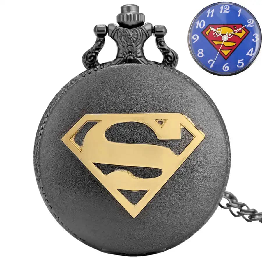 Top Fashion Super "S" Steampunk orologio da tasca al quarzo con quadrante blu catena FOB bronzo antico orologio FOB Super regali per uomo donna