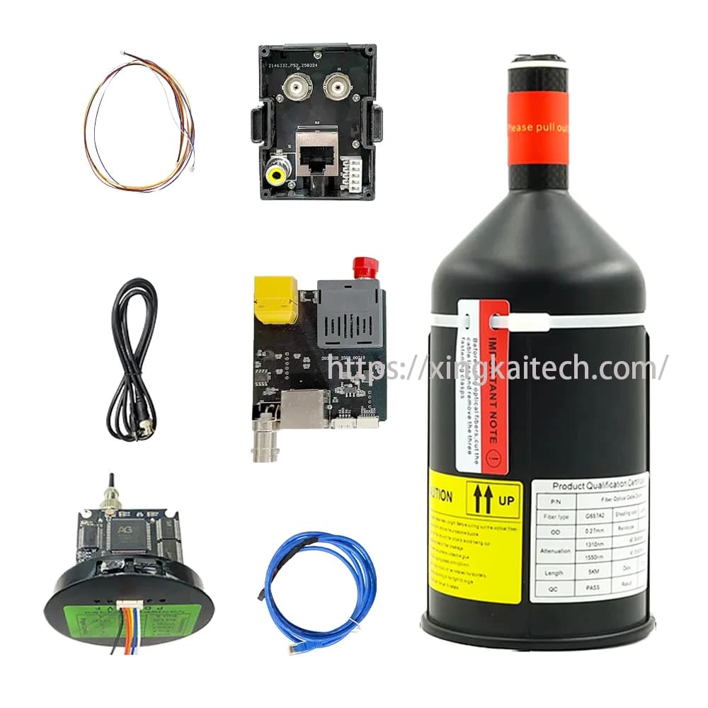 Kit in fibra ottica per drone FPV Fibra 3 km 5 km 10 km 20 km 30 km Modulo dati immagine in fibra ottica Comunicazione ottica Anti-interferenza