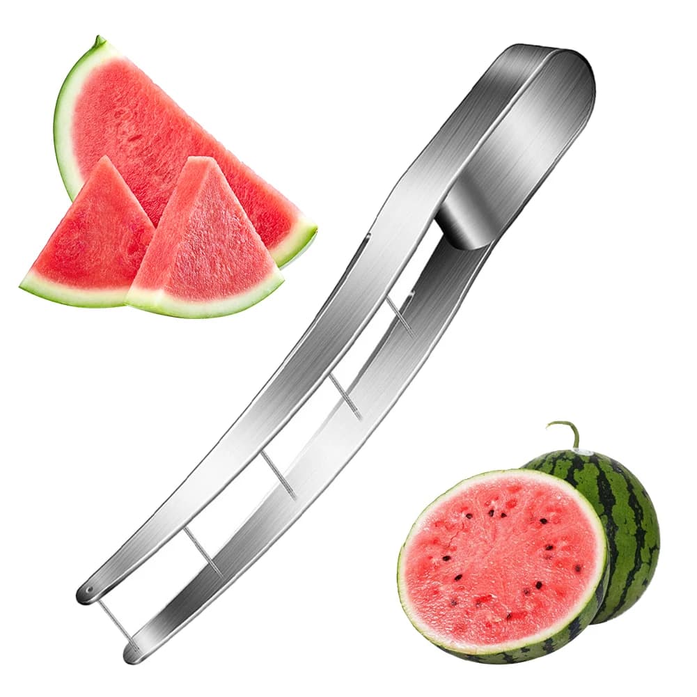 Coltelli Sicuri per Anguria in Acciaio Inox 304, Utensile da Cucina per Tagliare l'Anguria a Cubetti