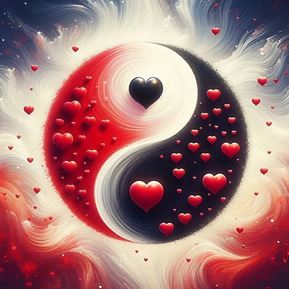 EverShine Diamond Mosaic Kit Pittura Diamante 5D Fai da Te con Motivo a Otto Diagrammi, Ricamo a Copertura Totale a Forma di Cuore, Regalo di San Valentino
