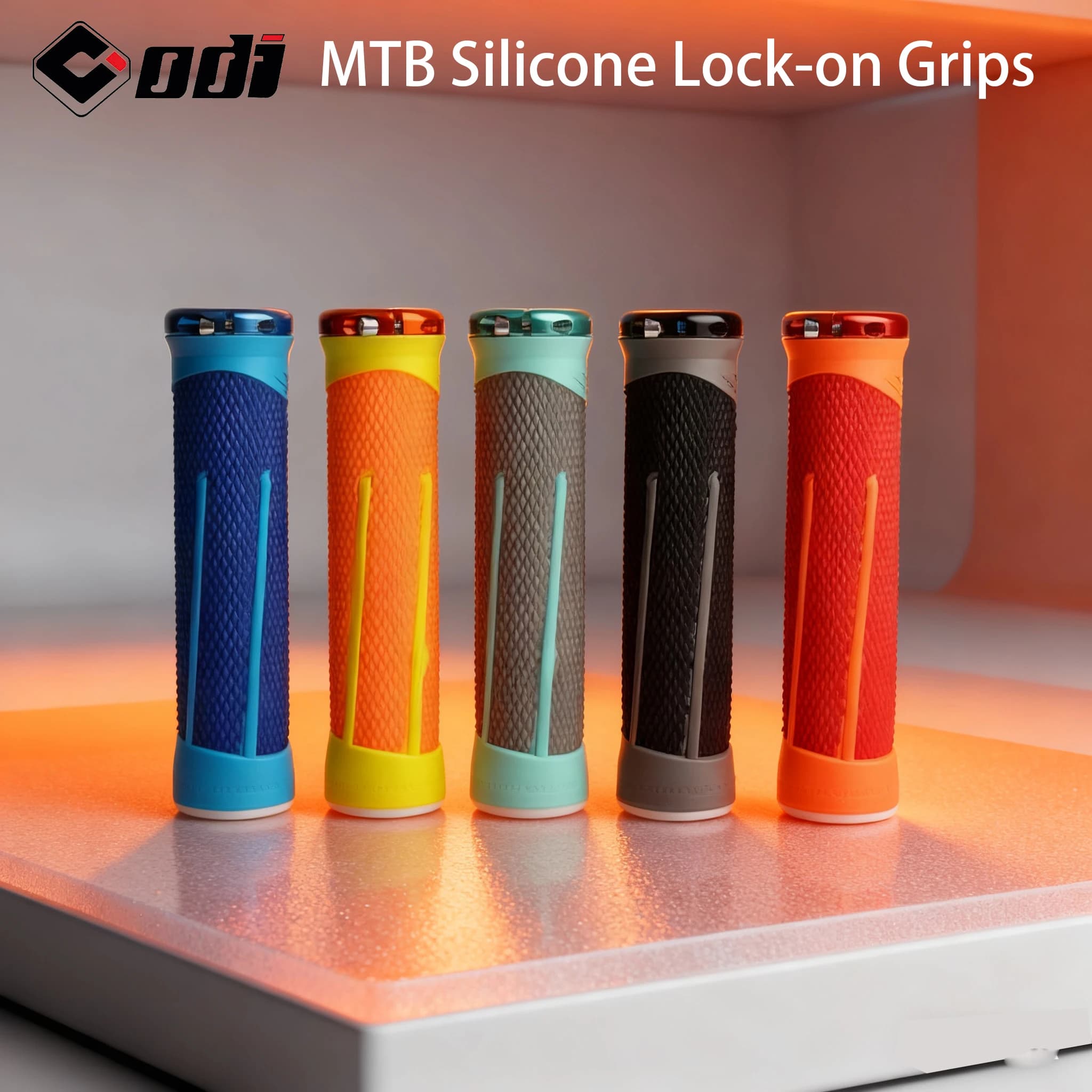 Manopole MTB bloccabili ODI AG-2 Morsetto in alluminio CNC con silicone morbido per un comodo controllo antiscivolo e una movimentazione precisa