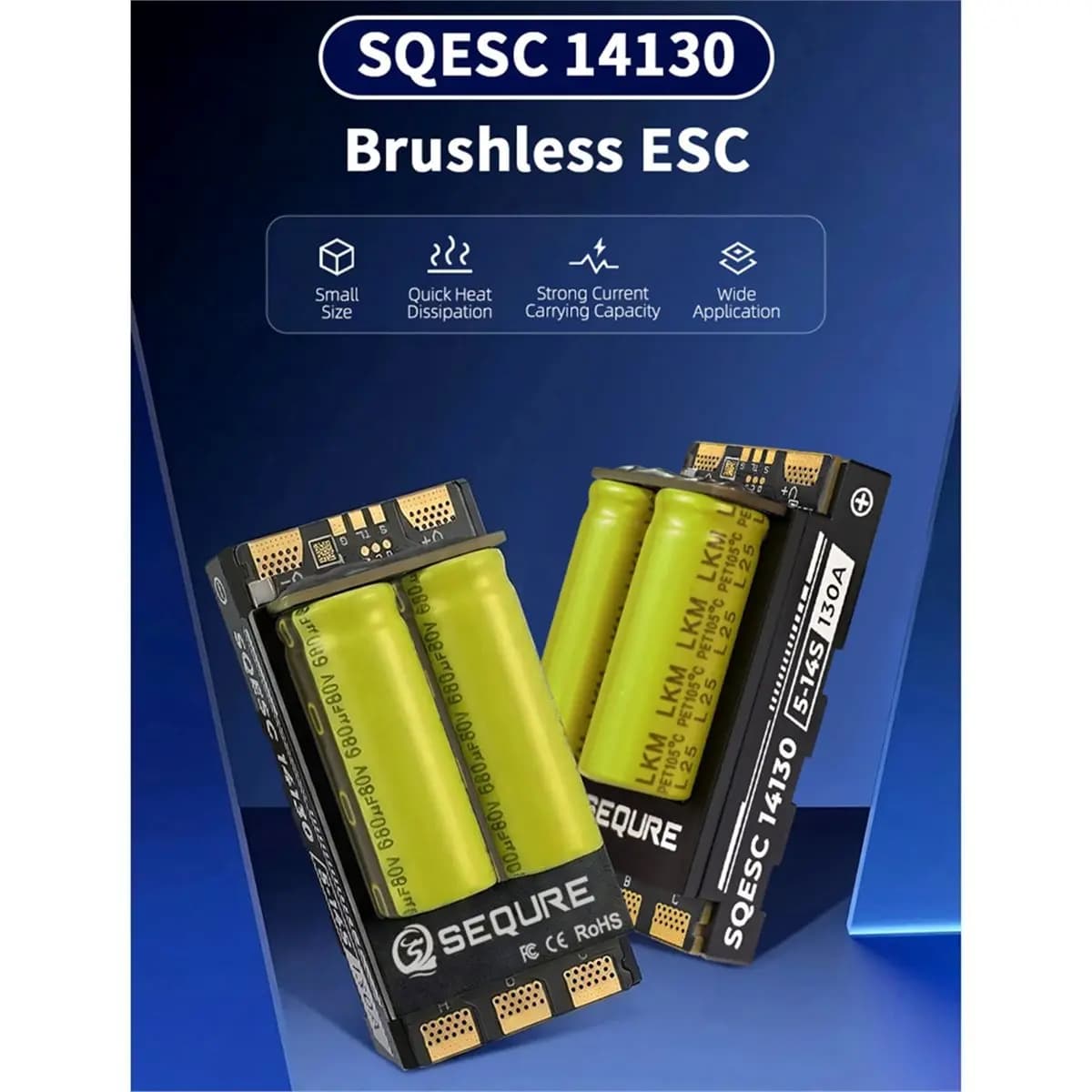 N94R SEQURE 14130 130A BLHeli_32 Brushless ESC 5-14S Lipo for Multi-Rotor Drones Airplane Models RC Car RC Ships