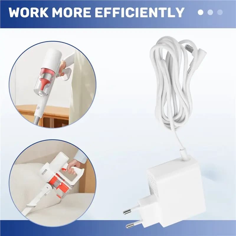 【NUOVISSIMO】Adattatore EU per aspirapolvere senza fili Mijia Lite, per Xiaomi C203, per Xiaomi G20 Lite MJWXCQ03DY con spina EU