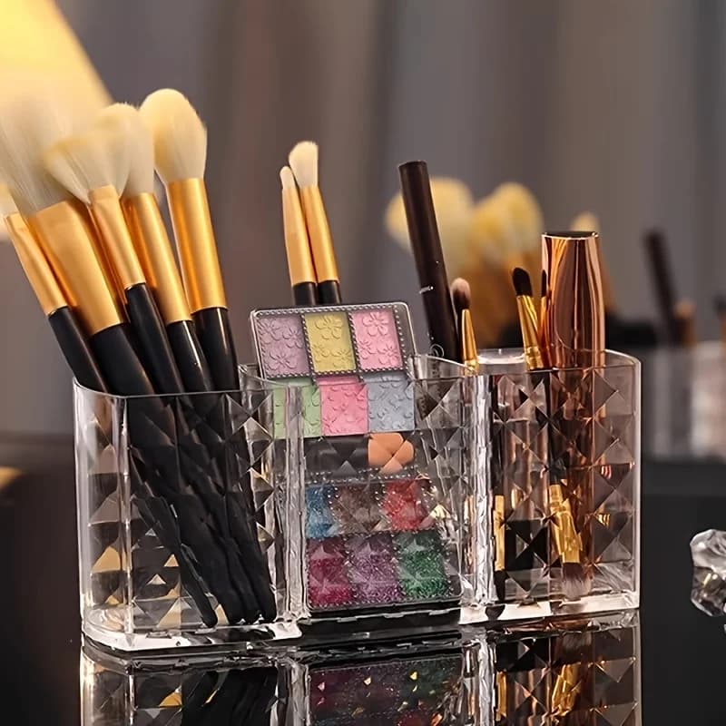 1/3 Piece Set of Cosmetic Storage Boxes, Makeup Brush Holder, Desktop Eyebrow Pencil Organizer, Dustproof Transparent Dressing Table Storage Box, Essential Storage Box for Christmas and Halloween Gifts
