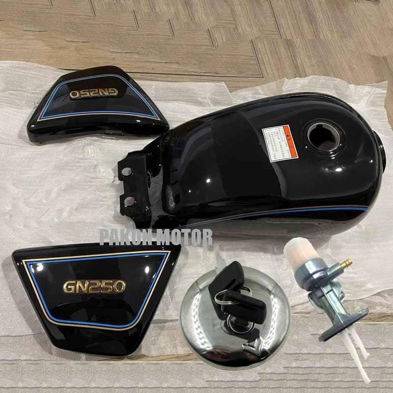 Set serbatoio carburante moto per Wangjiang Suzuki Haojue QJmotor Qingqi GN250 GS250 WJ250 HJ250 QJ250 GN 250 Serbatoio con coperchio/tappo/tappo