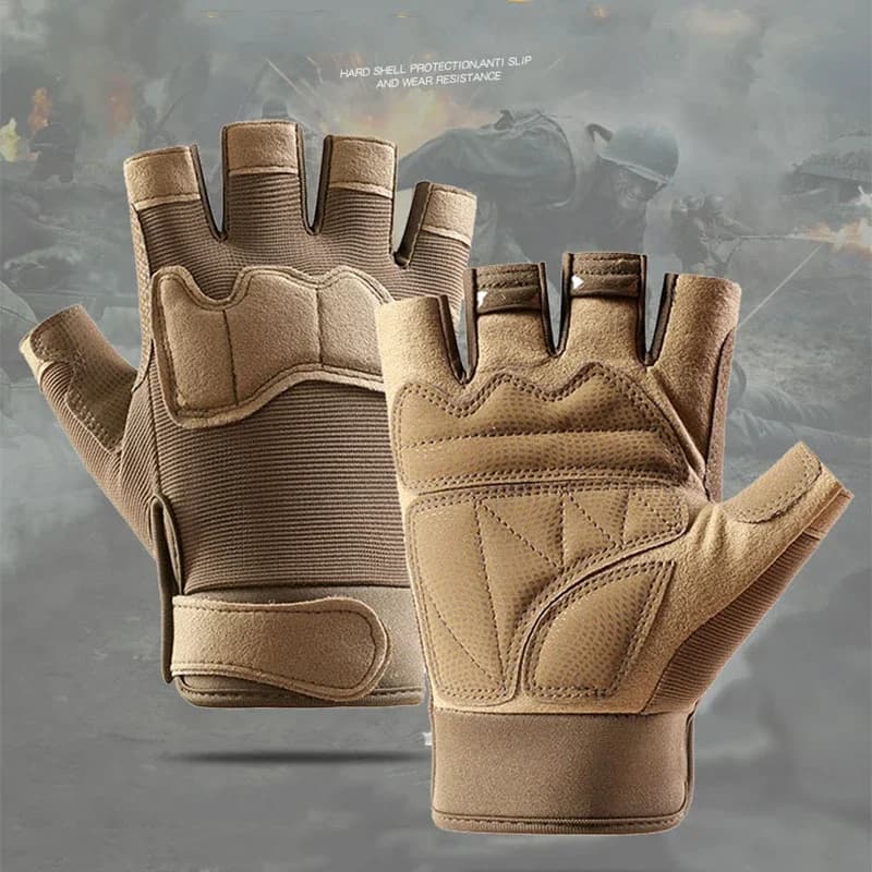 Tactical Outdoor Gloves for Men and Women Fitness Hunting Gloves for Military Fighting Shooting by Motorcycle with Half Fins