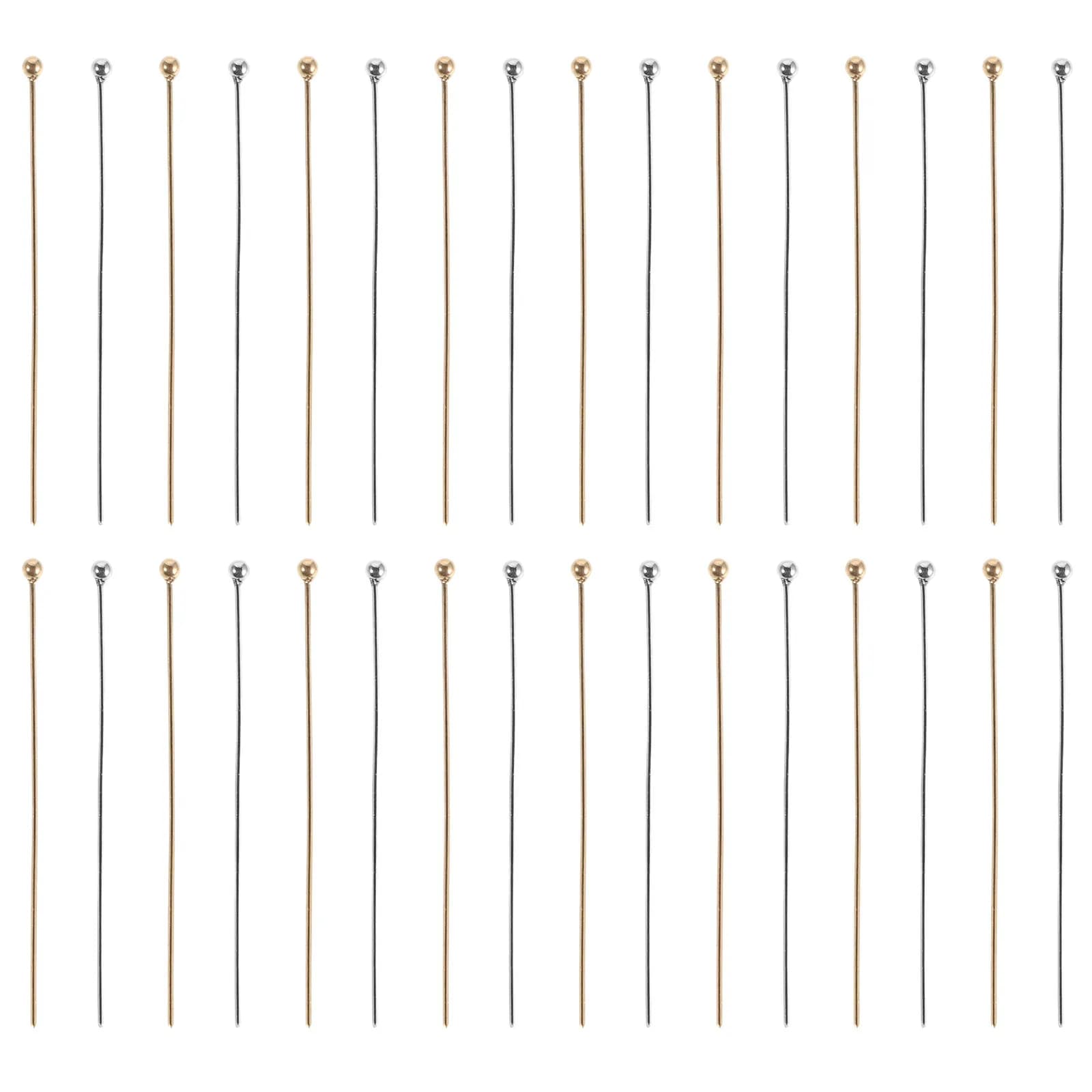 100Pcs Jewelry Making Head Pins Stainless Steel Ball Head Beading Pins for Bracelet Necklace Earrings DIY Craft Accessories