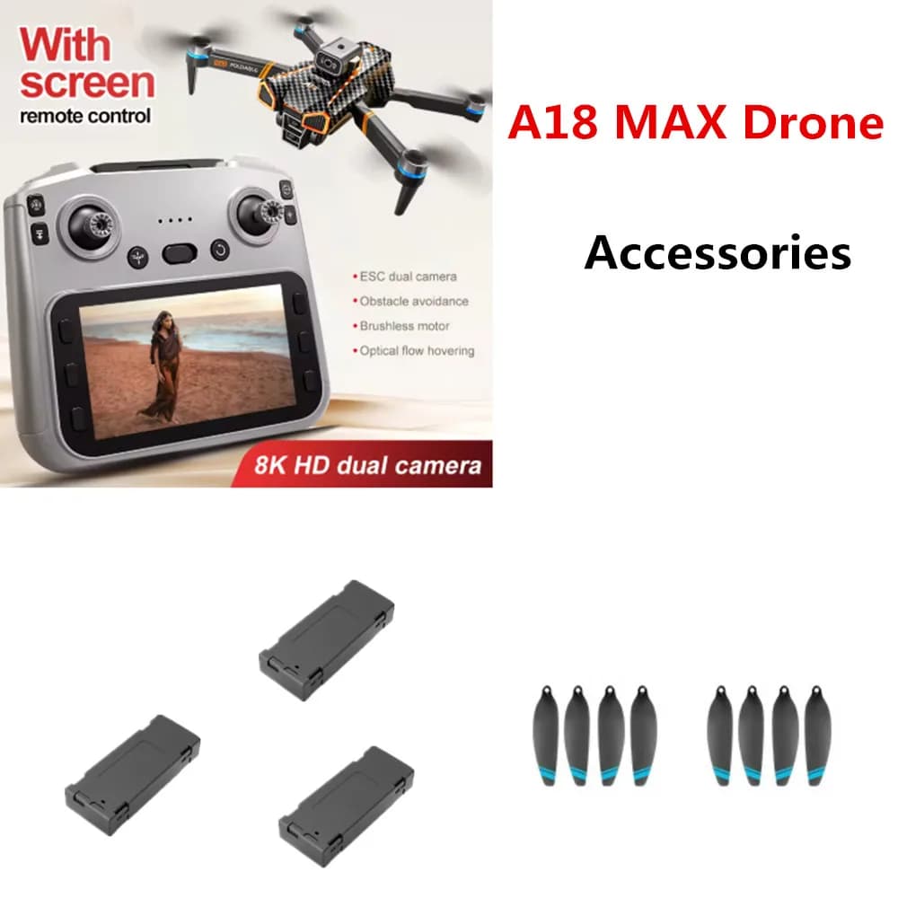 A18 MAX Drone Battery 3.7V 1800mAh / Propeller Maple Leaf Use For A18 MAX Drone Original Accessories A18 Drone Parts Battery