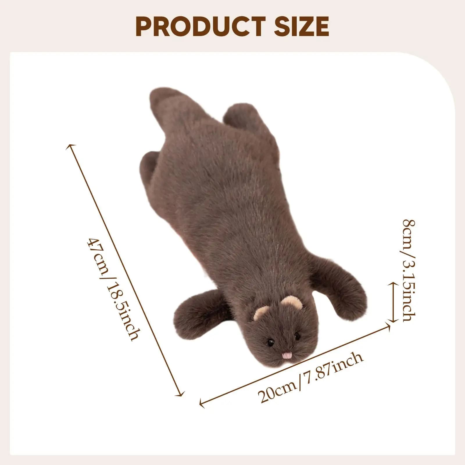 Ferret Stuffed Animal Cuddly Pillow Lovely Cushion Sofa Ornament Cartoon Ferret