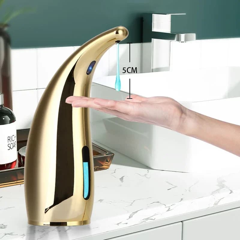 Bottiglia di sapone liquido Dispenser di sapone con rilevamento automatico Dispenser di sapone intelligente senza contatto Dispositivo elettrico per il lavaggio delle mani da tavolo