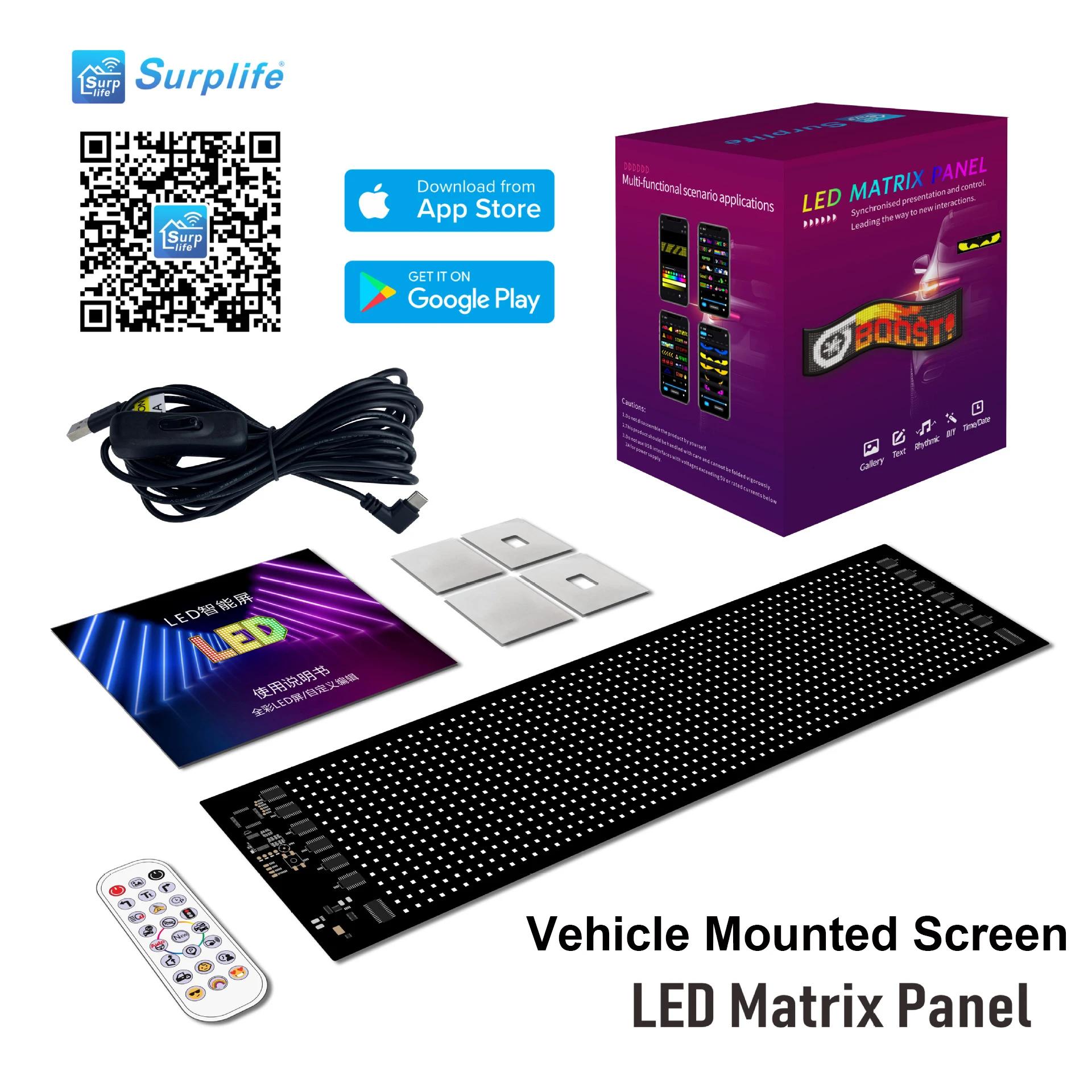 LED AD Devil Eye Message Display Pixel Pannello Schermo Segnale di scorrimento Comunicazione AI Luce morbida e flessibile per parabrezza Display per auto