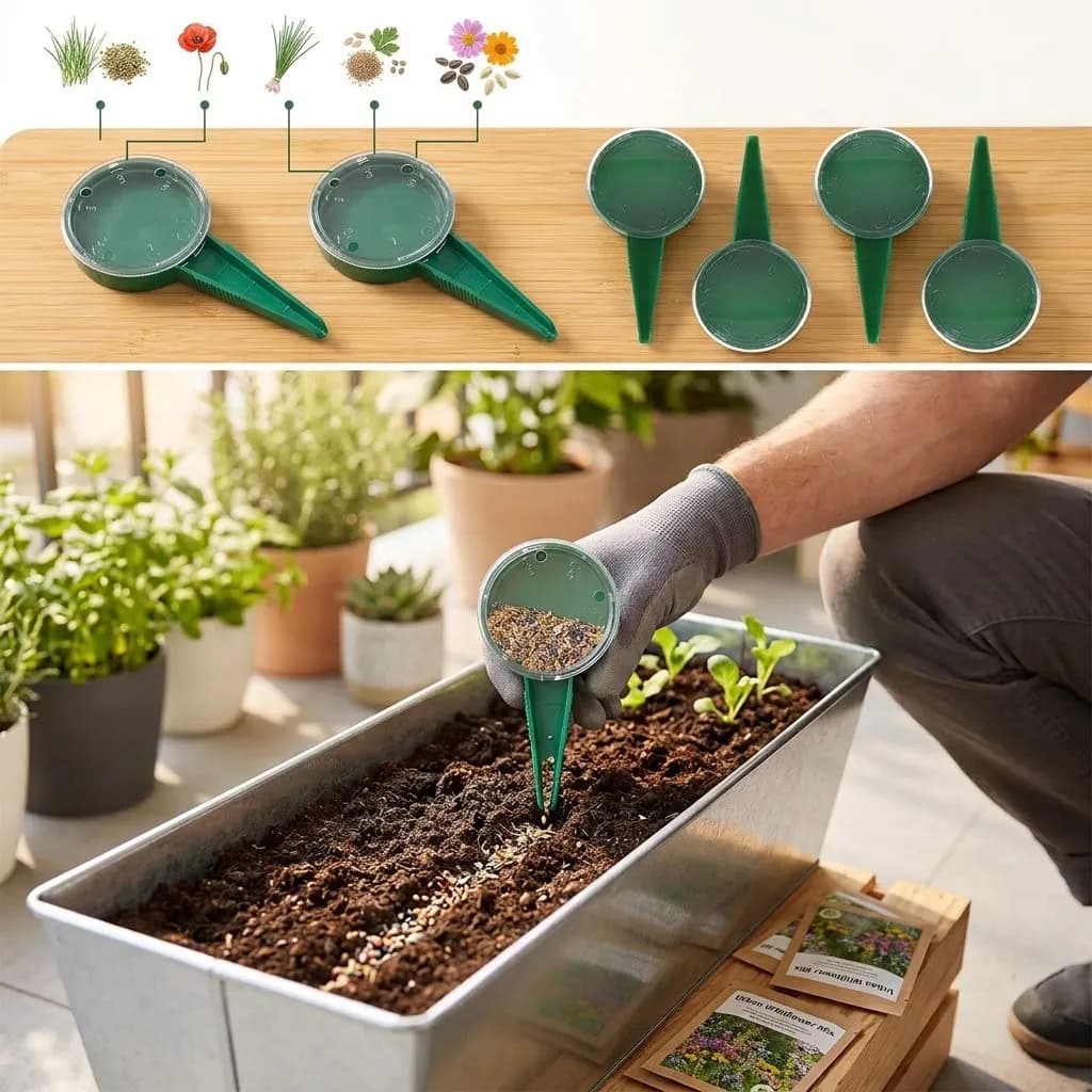 Garden Pots Home And Garden Accessories New Hand Held Seed Sower Planter Gardening Supplies Flower Plant Seeder Hydroponic