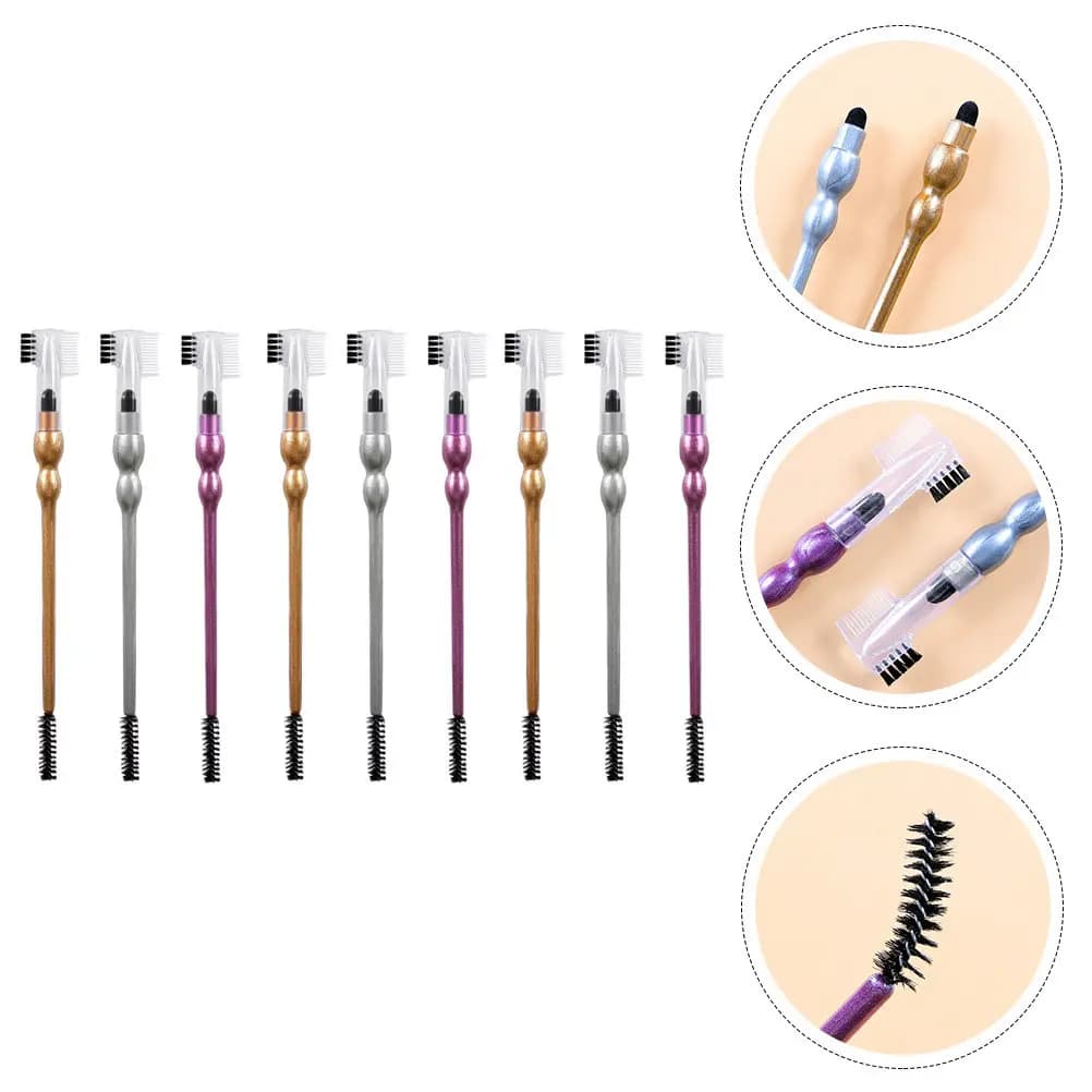 9Pcs Brow Comb Eyebrow Brush Multipurpose Makeup Tool Eyelash Comb for Women Travel Eyeshadow Application Beauty Tool