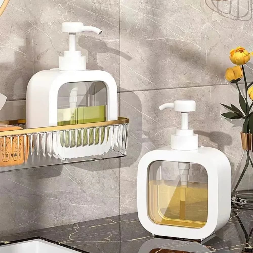 300/500ml Piazza Dispenser di Sapone Trasparente Pompa A Mano Bottiglia Riutilizzabile Contenitore Vuoto Per Lozione Liquida Shampoo Gel Doccia