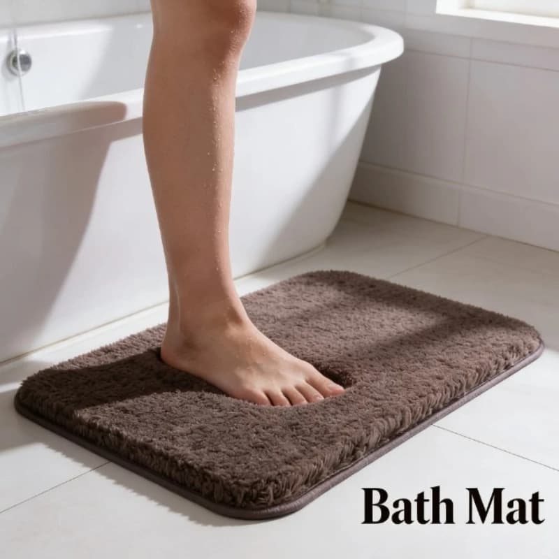Tappetino da Bagno Assorbente in Cashmere Spesso, Tappeto Antiscivolo per Cucina, Ingresso e Bagno, Morbido Tappeto per Pavimento Domestico