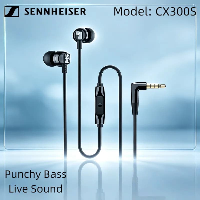 Sennheiser CX300S 2026 Pure Sound Cuffie In-Ear Gaming Cablate con Cancellazione del Rumore e Controllo Intelligente Pro