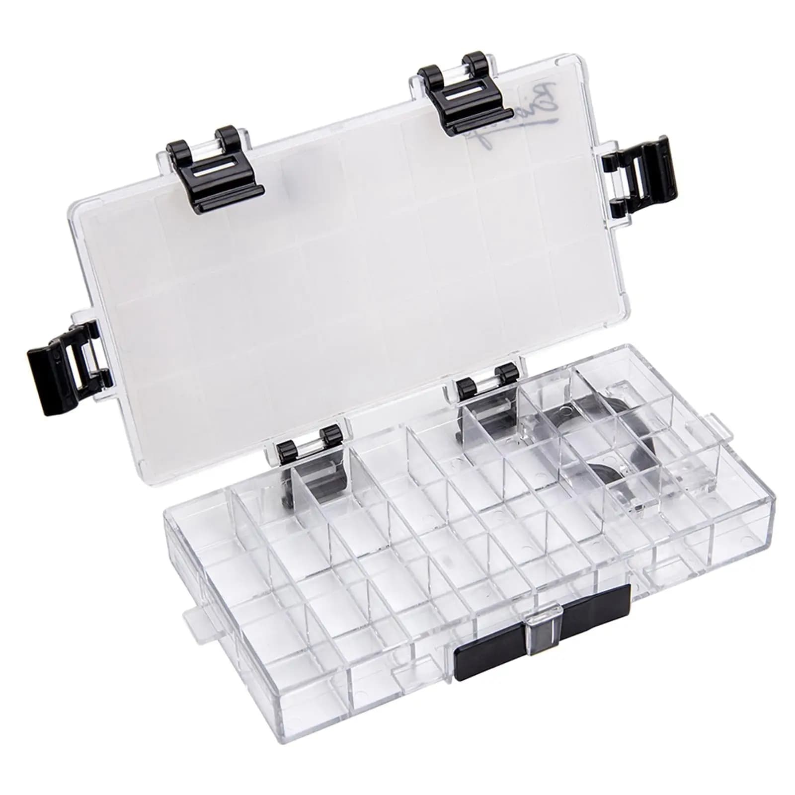 Portable Artist Palette Paint Box Airtight Lid 24 Slot Watercolor Container for Makeup Depotting Acrylic Oil Paints Storage