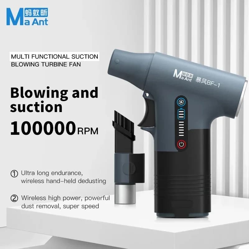 MaAnt BF-1 100.000 giri/min Ventilatore a turbina di aspirazione Ventilatore d'aria elettrico Motore turbo senza spazzole Strumento ventola portatile senza polvere