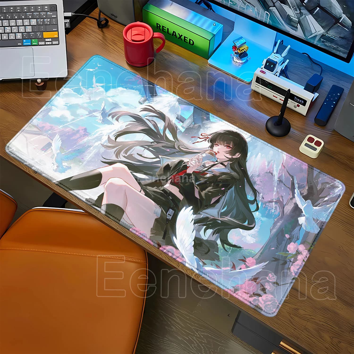 Tappetino per mouse Chisa Nuovo ruolo Kawaii Gaming Wuthering Waves Cute Anime Girl Mouse Pad Tastiera in gomma antiscivolo Tappetino da scrivania con stampa HD