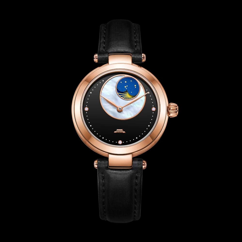 Beijing Sun and Moon Display Automatic Watch 32.5mm lady minimalist watch mechanical elegant dress watch woman women luxury