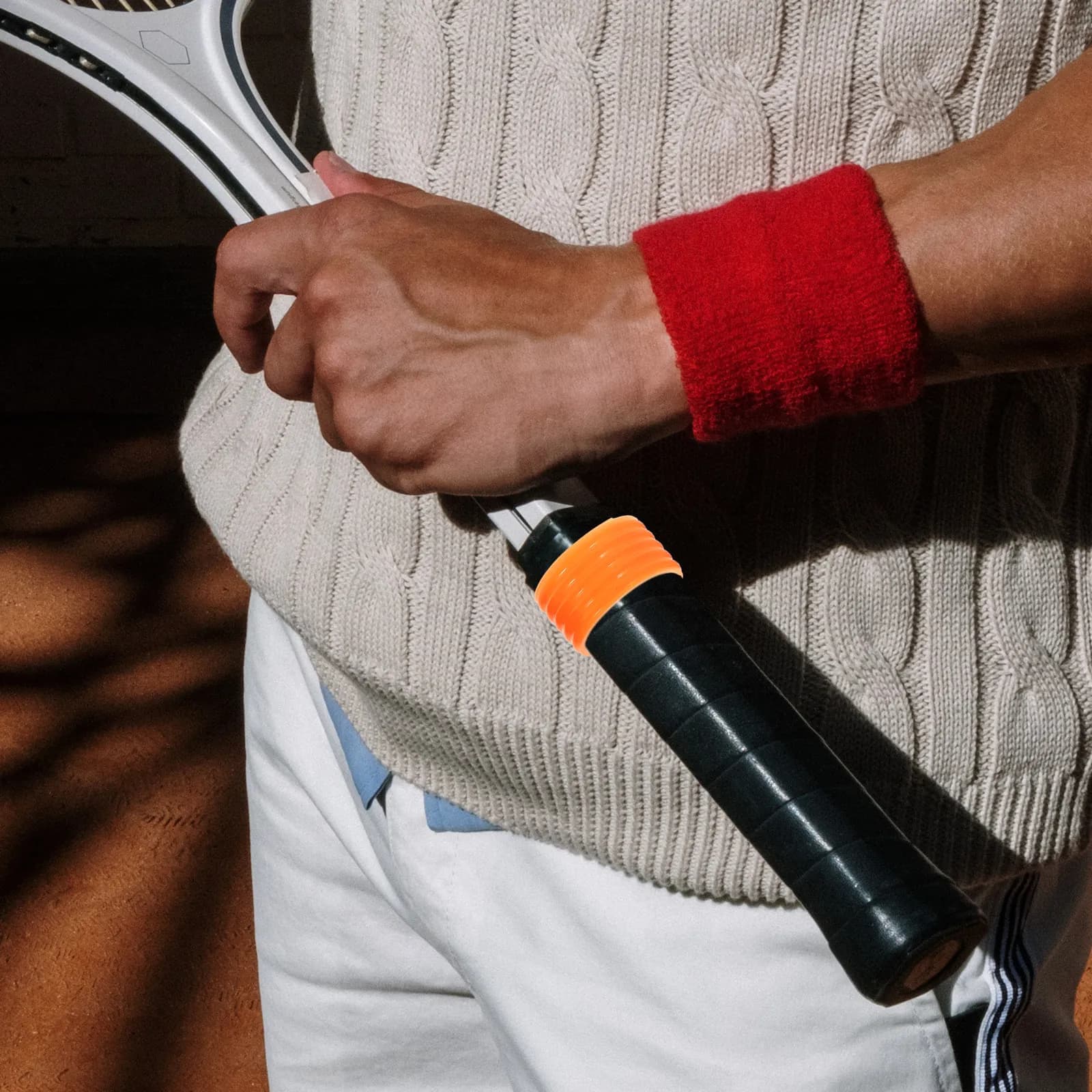 8 Pezzi Anelli in Silicone per Impugnatura Racchetta, Flessibili e Antiscivolo, Protezioni per Racchette da Tennis e Badminton