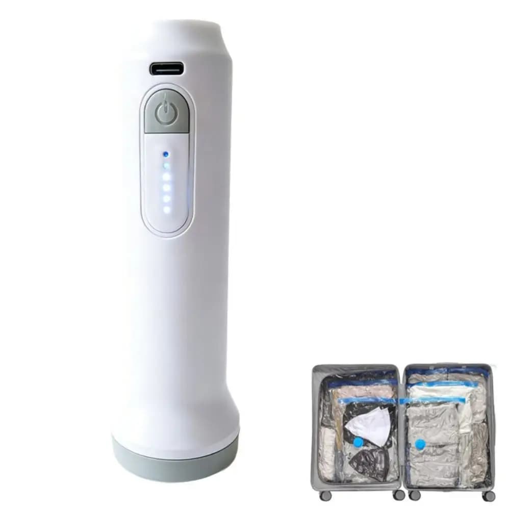 New Rechargeable Electric Vacuum Pump Portable Low Noise Compressed Bag Air Pump Lightweight Mini Vacuum Bag Suction Pump Travel