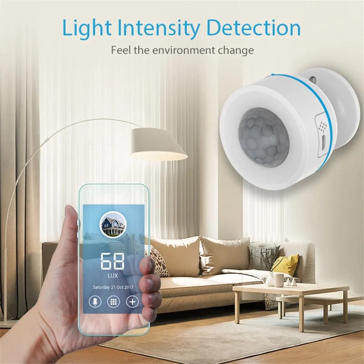 DT77 4PCS Z-Wave 700 PIR Motion Detector with Temperature Humidity Light Sensor Home Automation Work with Smartthing Vera C