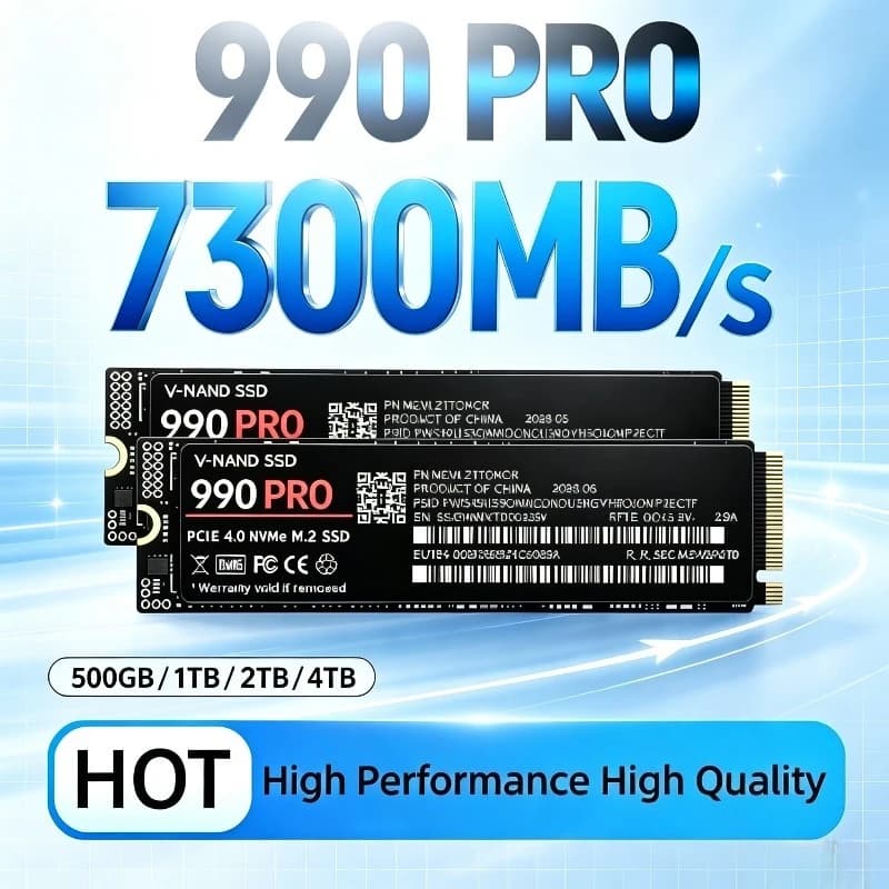 990 PRO M.2 2280 NVMe SSD PCIe Gen4.0 X4 7300MB/s TLC 3D NAND 4TB Internal Gaming Solid State Drive for PS5 PC Desktop Laptop