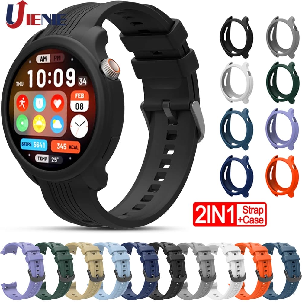 Silicone Strap &Case for Huami Amazfit Balance Watchband Sport Bracelet Protective Cover for Amazfit Balance Watch Band Correa