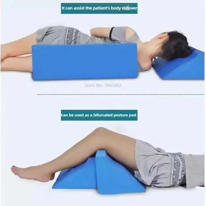 Cuneo da 45 gradi Comodo corpo Triangolare Gira sulla schiena Supporto lombare Cuscino laterale Gamba per dormire Progettato Gravidanza anziana