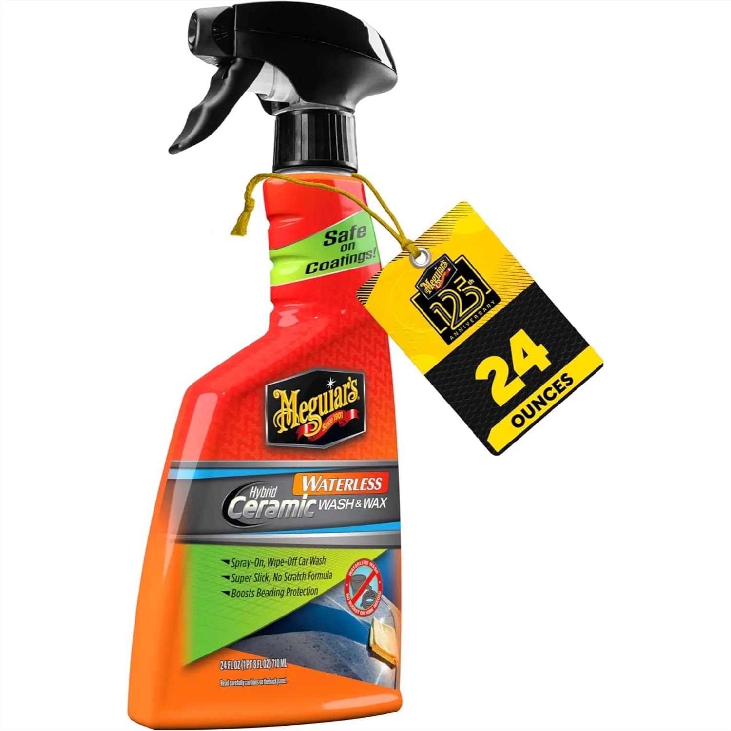 Spray Ceramico per Lavaggio Auto Senza Acqua e Cera - Protezione Idrofobica per Vernice Lucida, Trattamento Protettivo, Vetro e Finiture in Plastica, Anti-Graffio