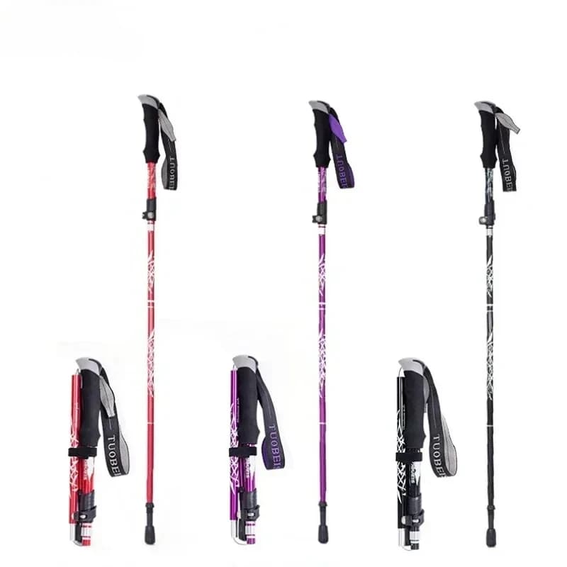 Foldable Climbing Stick Trekking Stick Telescopic Stick Moulders Walking Rod Outdoor Equipment Self-Defense Stick