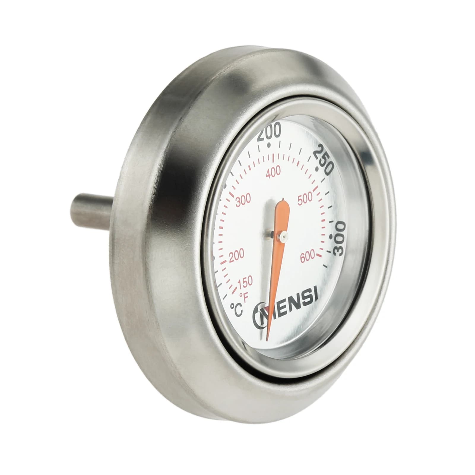 Termometro con coperchio incorporato per calibro per barbecue Sostituisci per griglie per viaggiatori Weber Forno per affumicatore di legno con fossa a carbone 150-600 ° F Barbecue da campeggio