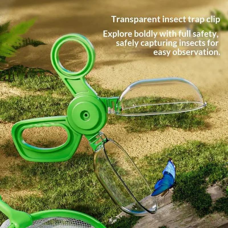3/4Pcs Insect Butterfly Trap Insect Clip Tweezers Insect Net Fishing Toy Children's Outdoor Natural Exploration Insect Scissors
