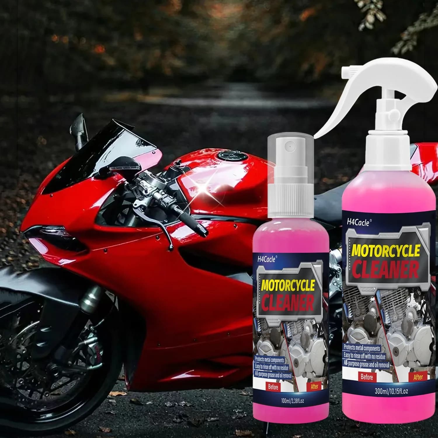 Detergente per schiuma concentrato per lavaggio moto Detergente per scooter elettrico Cera per auto e smacchiatore Cera lucidante