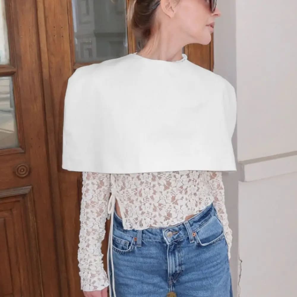 Creative Gift Patchwork Tanks Top Solid Elegant Cardigan Cropped Y2k Cover Up Female