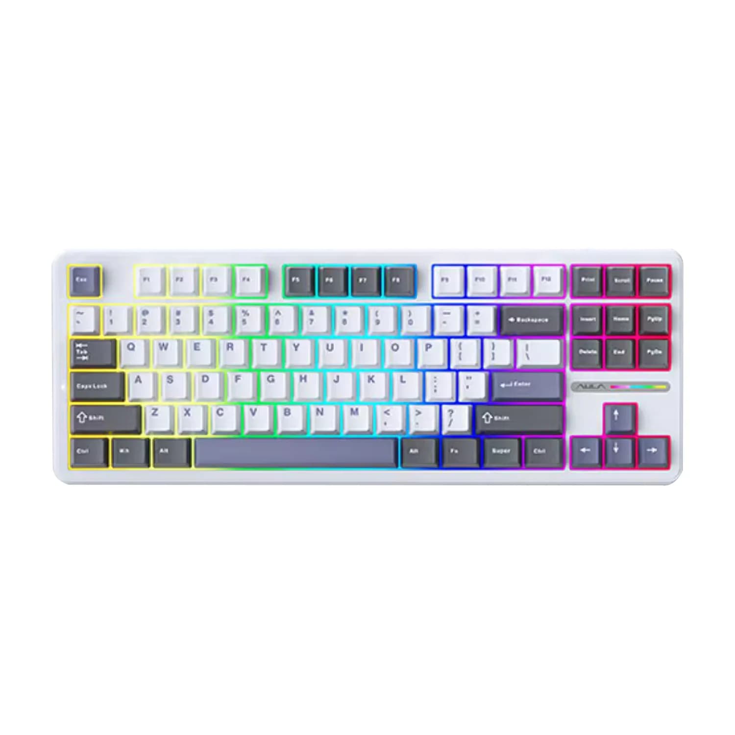 Tastiera Meccanica Aula F87 Pro 87 Tasti con Struttura Gasket TKL, Tre Modalità Bluetooth, per Gaming e Ufficio
