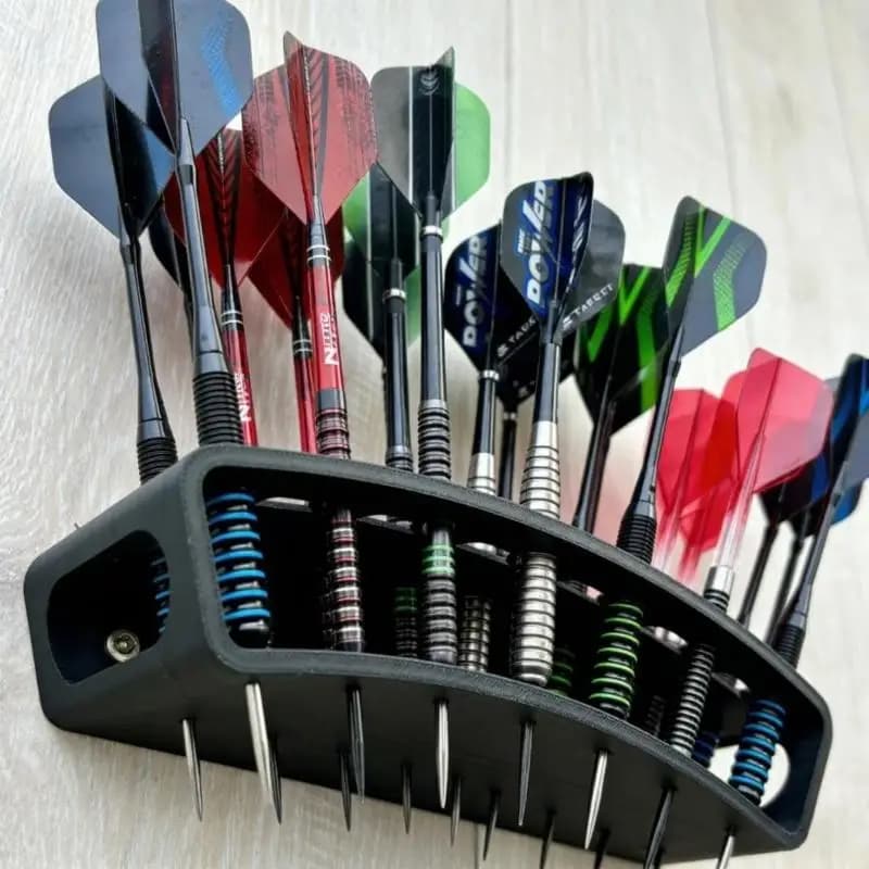 U2JB Quick Install Darting Organizers Wall Mounted Storage Rack Presentation Display Darting Rack for 21 Steel/Soft Tip Darting