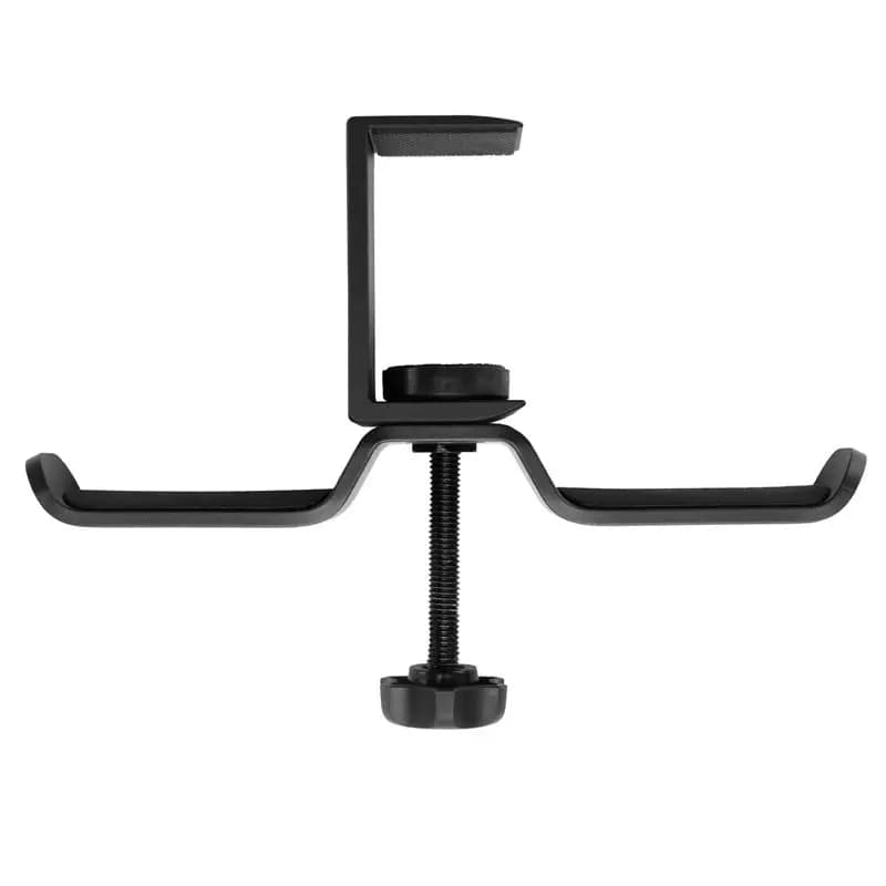 Dual Headphone Stand Under Desk, Universal PC Gaming Desk Headphone Hanger, 360 Degree Rotating,Earphone Mount Rack