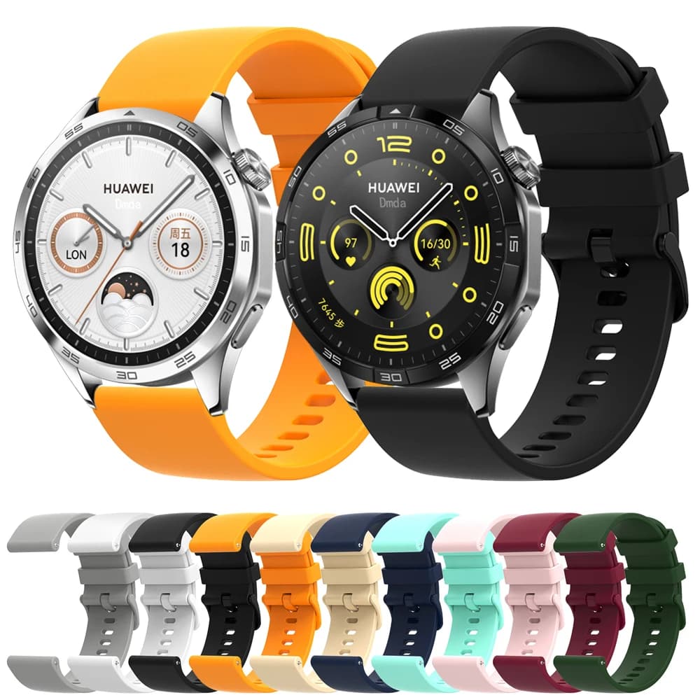 22mm 20mm cinturino in silicone per HUAWEI WATCH GT 4 Pro 46mm Band GT4 GT3 2 42mm HONOR Magic Watch 4 GS 3 Pro ES braccialetto di ricambio