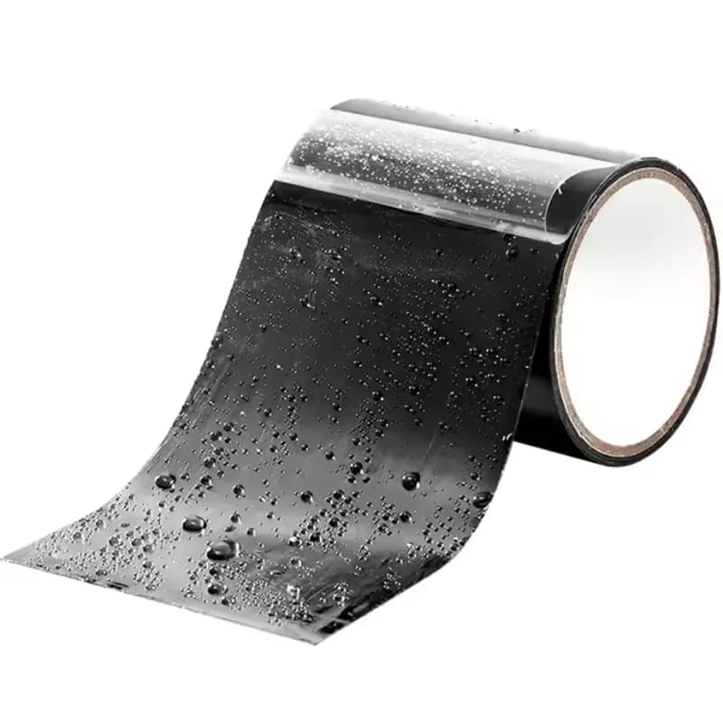 Black Self-Adhesive Waterproof Repair Tape, Non Butyl SBS Modified Bitumen Asphalt Sealing Tape, UV Weather Resistant Leak Stop