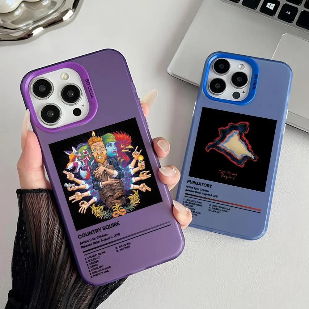 Singer Tyler C-Childers Phone Case Matte Laser Aurora Case for iPhone 17 16 15 14 13 12 11 Pro Max Air Shockproof Cover