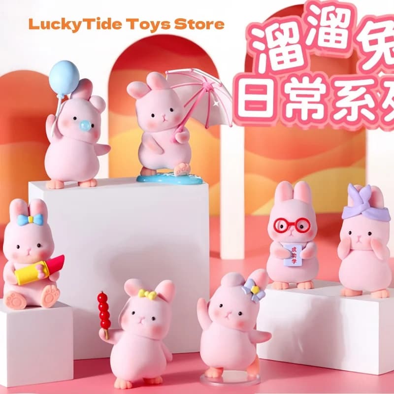 Scatola cieca per coniglio autentico Liuliu Rabbit Serie quotidiana Ornamento Giocattolo Regalo Anime Coniglio Action Figure Borsa cieca fatta a mano Regali per ragazze