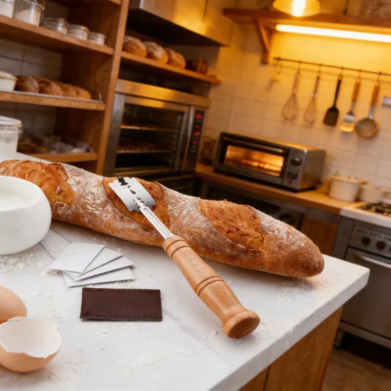 1 Pezzo Pratico Coltello Curvo per Pane e Pasticceria, Utensili da Forno, Accessori per la Cottura, Strumenti da Cucina per la Casa