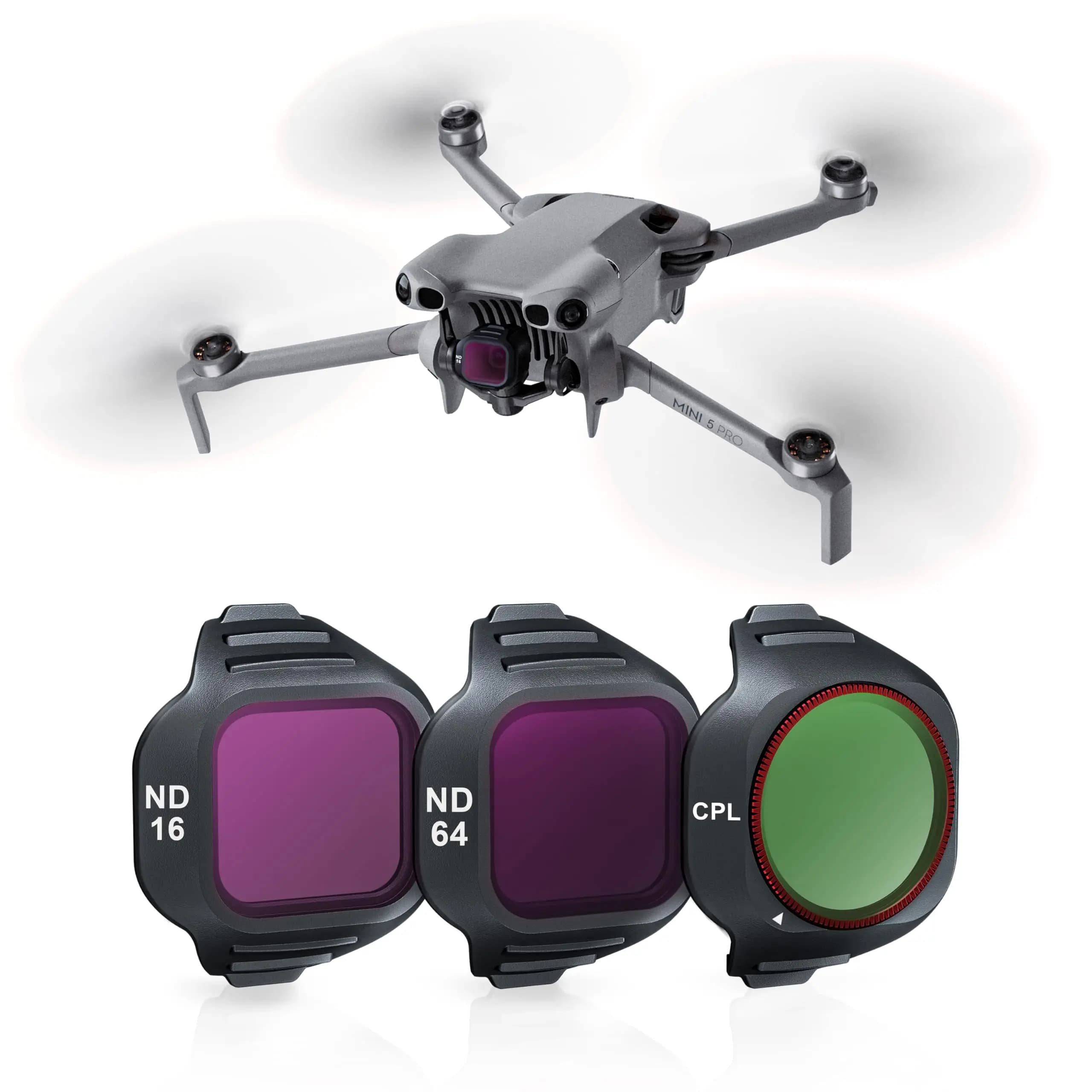 Set di 3 filtri ND16/64/CPL per accessori drone DJI Mini 5 Pro, vetro ottico HD multistrato