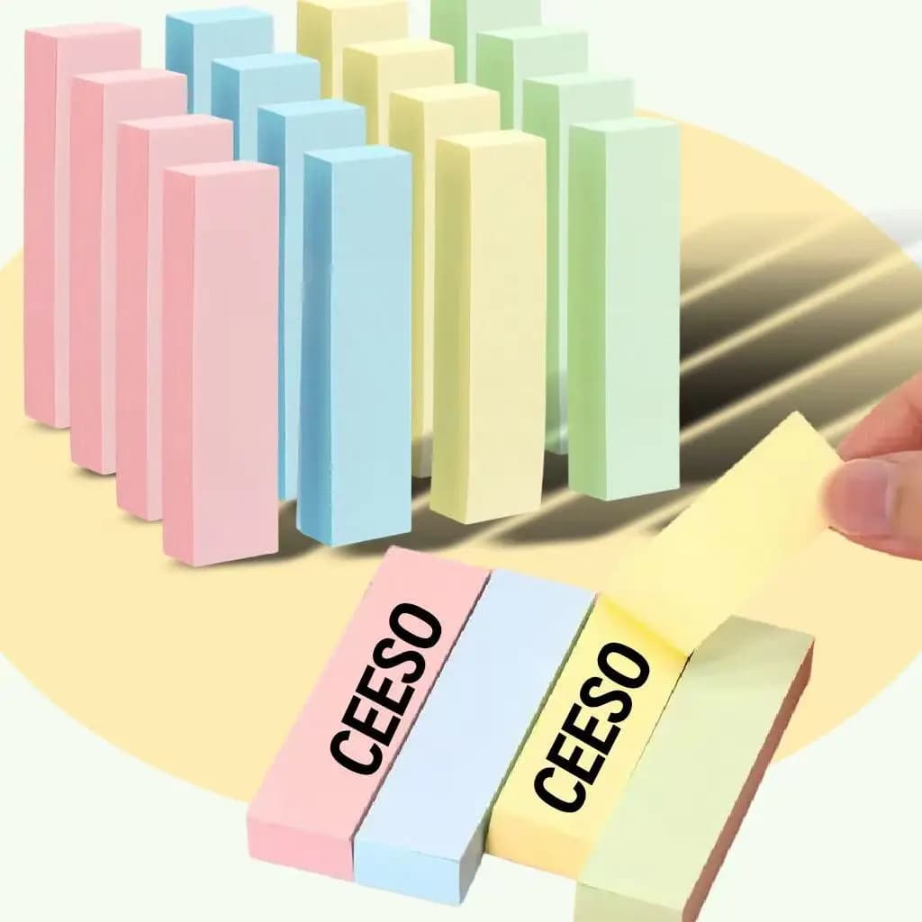 400/2000 fogli/confezione di foglietti adesivi colorati rettangolari piccoli – perfetti per studenti, casa, scuola e ufficio