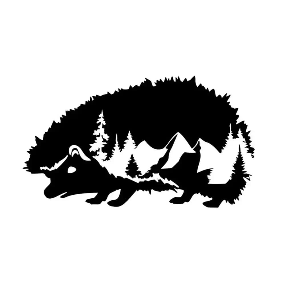 Car Stickers Funny notebook stickers Curly Animals Adventurous Natural Forest Spare parts for PVC Car Decoration Vinyl decals for windows