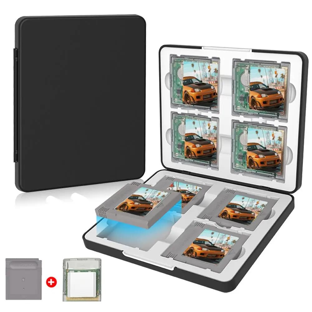 Custodia rigida portatile 8 in 1 per carte da gioco per Nintendo Switch OLED, custodia protettiva per carte con rivestimento in silicone