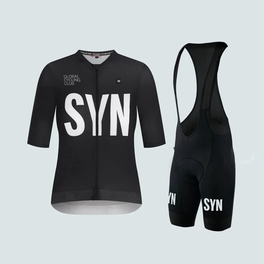 Women's cycling set 2025 summer short sleeved cycling suit and bib shorts club competition training cycling sweatshirt